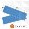 imageSuperio Microfiber Mop Pads Refill Miracle Mop Microfiber Mop Replacement Head with Velcro 16 Inch Mop Refill for Flat Spray Mop Set Blue