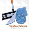 imageSuperio Miracle Mop Set Kitchen and Bath Cleaning Set with Velcro Mop Head Microfiber Mopping Pad with Telescopic Handle for Hardwood Floors Ceramic Vinyl Laminate Linoleum and More2 Refills