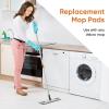 imageSuperio Miracle Mop Set Kitchen and Bath Cleaning Set with Velcro Mop Head Microfiber Mopping Pad with Telescopic Handle for Hardwood Floors Ceramic Vinyl Laminate Linoleum and More2 Grey Mop Pads