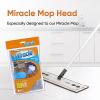 imageSuperio Miracle Mop Set Kitchen and Bath Cleaning Set with Velcro Mop Head Microfiber Mopping Pad with Telescopic Handle for Hardwood Floors Ceramic Vinyl Laminate Linoleum and More2 Grey Dust Pads