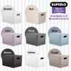 imageSuperio Ribbed Collection  Decorative Plastic Lidded Home Storage Bins Organizer Baskets Medium Grey 1 Pack  5 Liter Stackable Container Box for Organizing Closet Shelves Drawer ShelfXLarge 22 Liter