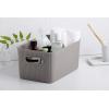 imageSuperio Ribbed Collection  Decorative Plastic Lidded Home Storage Bins Organizer Baskets XLarge Taupe 1 Pack  22 Liter Stackable Container Box for Organizing Closet Shelves Drawer ShelfMedium 5 Liter