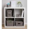 imageSuperio Ribbed Collection  Decorative Plastic Lidded Home Storage Bins Organizer Baskets XLarge Taupe 1 Pack  22 Liter Stackable Container Box for Organizing Closet Shelves Drawer ShelfXLarge 22 Liter