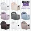 imageSuperio Ribbed Collection  Decorative Plastic Open Home Storage Bins Organizer Baskets XLarge Blue 2 Pack Container Boxes for Organizing Closet Shelves Drawer Shelf 22 Liter23 QuartBin with Lid Extra Large 22 Liter