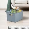 imageSuperio Ribbed Collection  Decorative Plastic Open Home Storage Bins Organizer Baskets XLarge Blue 2 Pack Container Boxes for Organizing Closet Shelves Drawer Shelf 22 Liter23 QuartBin with Lid Extra Large 22 Liter