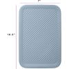 imageSuperio Ribbed Collection  Decorative Plastic Open Home Storage Bins Organizer Baskets XLarge Blue 2 Pack Container Boxes for Organizing Closet Shelves Drawer Shelf 22 Liter23 QuartLid  Medium 5 Liter