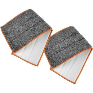 imageSuperio Miracle Mop Set Kitchen and Bath Cleaning Set with Velcro Mop Head Microfiber Mopping Pad with Telescopic Handle for Hardwood Floors Ceramic Vinyl Laminate Linoleum and More2 Grey Mop Pads
