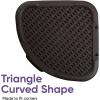 image2 pack Corner Laundry Hamper Baskets with Lid 50 Liter  Brown Wicker Hamper Durable Lightweight Bin with Cutout Handles  Storage Dirty Cloths Curved Shape Design Fits Bathroom