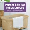 imageDesigned Laundry Basket Plastic 2 Pack Storage Hamper Basket Brown Cloths Basket Organizer with Cutout Handles Space Saving for Laundry Room Bedroom Bathroom Wicker Design 50 LiterBeige