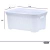 imageSuperio Laundry Basket knit Style Storage Hamper Basket with Cutout Handles 40 Liter White Easy Storage Dirty Clothes in Laundry Room Bathroom or BedroomWhite