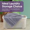 imageSuperio Laundry Basket knit Style Storage Hamper Basket with Cutout Handles 40 Liter White Easy Storage Dirty Clothes in Laundry Room Bathroom or BedroomCream