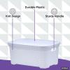 imageSuperio Laundry Basket knit Style Storage Hamper Basket with Cutout Handles 40 Liter White Easy Storage Dirty Clothes in Laundry Room Bathroom or BedroomWhite