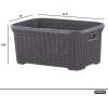 imageSuperio Laundry Basket knit Style Storage Hamper Basket with Cutout Handles 40 Liter White Easy Storage Dirty Clothes in Laundry Room Bathroom or BedroomPurple