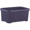 imageSuperio Laundry Basket knit Style Storage Hamper Basket with Cutout Handles 40 Liter White Easy Storage Dirty Clothes in Laundry Room Bathroom or BedroomPurple