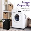 imageSuperio Laundry Hamper Basket With Easy Open Lid 60 Liter Brown Large Wicker Hamper Dirty Cloths Storage With Two Cutout Handles Laundry Room Bin 170 BushelBlack