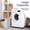 imageSuperio Laundry Hamper Basket With Easy Open Lid 60 Liter Brown Large Wicker Hamper Dirty Cloths Storage With Two Cutout Handles Laundry Room Bin 170 BushelWhite Smoke