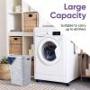 imageSuperio Laundry Hamper Basket With Easy Open Lid 60 Liter Brown Large Wicker Hamper Dirty Cloths Storage With Two Cutout Handles Laundry Room Bin 170 BushelWhite Smoke