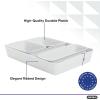 imageSuperio Ribbed Collection  Decorative Plastic Desk Drawer Organizer Tray Blue Set of 5 Open Home Storage Bins Organizer Baskets for Organizing Closet Shelves Drawer ShelfSmoke White