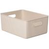 imageSuperio Ribbed Collection  Decorative Plastic Open Home Storage Bins Organizer Baskets Large Brown 2 Pack Container Boxes for Organizing Closet Shelves Drawer Shelf 15 Liter16 QuartEco