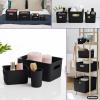 imageSuperio Ribbed Collection  Decorative Plastic Open Home Storage Bins Organizer Baskets Large Brown 2 Pack Container Boxes for Organizing Closet Shelves Drawer Shelf 15 Liter16 QuartBrown