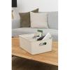 imageSuperio Ribbed Collection  Decorative Plastic Open Home Storage Bins Organizer Baskets Large Brown 2 Pack Container Boxes for Organizing Closet Shelves Drawer Shelf 15 Liter16 QuartEcoFriendly