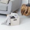 imageSuperio Ribbed Collection  Decorative Plastic Open Home Storage Bins Organizer Baskets Large Brown 2 Pack Container Boxes for Organizing Closet Shelves Drawer Shelf 15 Liter16 QuartEcoFriendly