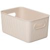 imageSuperio Ribbed Collection  Decorative Plastic Open Home Storage Bins Organizer Baskets Large Brown 2 Pack Container Boxes for Organizing Closet Shelves Drawer Shelf 15 Liter16 QuartEcoFriendly