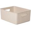 imageSuperio Ribbed Collection  Decorative Plastic Open Home Storage Bins Organizer Baskets Large Brown 2 Pack Container Boxes for Organizing Closet Shelves Drawer Shelf 15 Liter16 QuartEcoFriendly