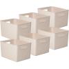 imageSuperio Ribbed Collection  Decorative Plastic Open Home Storage Bins Organizer Baskets Large Brown 2 Pack Container Boxes for Organizing Closet Shelves Drawer Shelf 15 Liter16 QuartEcoFriendly
