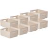 imageSuperio Ribbed Collection  Decorative Plastic Open Home Storage Bins Organizer Baskets Large Brown 2 Pack Container Boxes for Organizing Closet Shelves Drawer Shelf 15 Liter16 QuartEcoFriendly