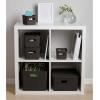 imageSuperio Ribbed Collection  Decorative Plastic Open Home Storage Bins Organizer Baskets Large Brown 2 Pack Container Boxes for Organizing Closet Shelves Drawer Shelf 15 Liter16 QuartBrown