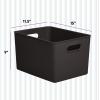 imageSuperio Ribbed Collection  Decorative Plastic Open Home Storage Bins Organizer Baskets Large Brown 2 Pack Container Boxes for Organizing Closet Shelves Drawer Shelf 15 Liter16 QuartBrown