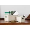 imageSuperio Ribbed Collection  Decorative Plastic Open Home Storage Bins Organizer Baskets Large Brown 2 Pack Container Boxes for Organizing Closet Shelves Drawer Shelf 15 Liter16 QuartEcoFriendly