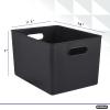 imageSuperio Ribbed Collection  Decorative Plastic Open Home Storage Bins Organizer Baskets Large Brown 2 Pack Container Boxes for Organizing Closet Shelves Drawer Shelf 15 Liter16 QuartBrown