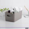 imageSuperio Ribbed Collection  Decorative Plastic Open Home Storage Bins Organizer Baskets Large Taupe 2 Pack Container Boxes for Organizing Closet Shelves Drawer Shelf 15 Liter16 QuartBin  Medium 5 Liter