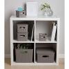 imageSuperio Ribbed Collection  Decorative Plastic Open Home Storage Bins Organizer Baskets Large Taupe 2 Pack Container Boxes for Organizing Closet Shelves Drawer Shelf 15 Liter16 QuartBin  Small 15 Liter