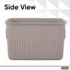 imageSuperio Ribbed Collection  Decorative Plastic Open Home Storage Bins Organizer Baskets Large Taupe 2 Pack Container Boxes for Organizing Closet Shelves Drawer Shelf 15 Liter16 QuartBin  Small 15 Liter