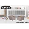 imageSuperio Ribbed Collection  Decorative Plastic Open Home Storage Bins Organizer Baskets Large Taupe 2 Pack Container Boxes for Organizing Closet Shelves Drawer Shelf 15 Liter16 QuartBin  Extra Large 22 Liter