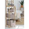 imageSuperio Ribbed Collection  Decorative Plastic Open Home Storage Bins Organizer Baskets Large Taupe 2 Pack Container Boxes for Organizing Closet Shelves Drawer Shelf 15 Liter16 QuartBin  Large 15 Liter