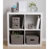 imageSuperio Ribbed Collection  Decorative Plastic Open Home Storage Bins Organizer Baskets Large Taupe 2 Pack Container Boxes for Organizing Closet Shelves Drawer Shelf 15 Liter16 QuartBin  Extra Large 22 Liter