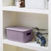 imageSuperio Ribbed Collection  Decorative Plastic Open Home Storage Bins Organizer Baskets XLarge Lilac Purple 1 Pack Container Boxes for Organizing Closet Shelves Drawer Shelf 22 Liter23 QuartBin  Medium 5 Liter