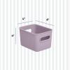 imageSuperio Ribbed Collection  Decorative Plastic Open Home Storage Bins Organizer Baskets XLarge Lilac Purple 1 Pack Container Boxes for Organizing Closet Shelves Drawer Shelf 22 Liter23 QuartBin  Small 15 Liter