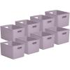 imageSuperio Ribbed Collection  Decorative Plastic Open Home Storage Bins Organizer Baskets XLarge Lilac Purple 1 Pack Container Boxes for Organizing Closet Shelves Drawer Shelf 22 Liter23 QuartBin  Extra Large 22 Liter