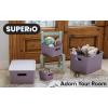 imageSuperio Ribbed Collection  Decorative Plastic Open Home Storage Bins Organizer Baskets XLarge Lilac Purple 1 Pack Container Boxes for Organizing Closet Shelves Drawer Shelf 22 Liter23 QuartBin  Small 15 Liter