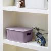 imageSuperio Ribbed Collection  Decorative Plastic Open Home Storage Bins Organizer Baskets XLarge Lilac Purple 1 Pack Container Boxes for Organizing Closet Shelves Drawer Shelf 22 Liter23 QuartBin  Medium 5 Liter