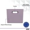 imageSuperio Ribbed Collection  Decorative Plastic Open Home Storage Bins Organizer Baskets XLarge Lilac Purple 1 Pack Container Boxes for Organizing Closet Shelves Drawer Shelf 22 Liter23 QuartBin  Extra Large 22 Liter