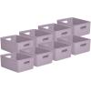 imageSuperio Ribbed Collection  Decorative Plastic Open Home Storage Bins Organizer Baskets XLarge Lilac Purple 1 Pack Container Boxes for Organizing Closet Shelves Drawer Shelf 22 Liter23 QuartBin  Large 15 Liter