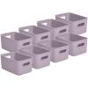 imageSuperio Ribbed Collection  Decorative Plastic Open Home Storage Bins Organizer Baskets XLarge Lilac Purple 1 Pack Container Boxes for Organizing Closet Shelves Drawer Shelf 22 Liter23 QuartBin  Medium 5 Liter
