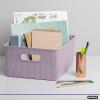 imageSuperio Ribbed Collection  Decorative Plastic Open Home Storage Bins Organizer Baskets XLarge Lilac Purple 1 Pack Container Boxes for Organizing Closet Shelves Drawer Shelf 22 Liter23 QuartBin  Large 15 Liter