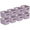 imageSuperio Ribbed Collection  Decorative Plastic Open Home Storage Bins Organizer Baskets XLarge Lilac Purple 1 Pack Container Boxes for Organizing Closet Shelves Drawer Shelf 22 Liter23 QuartBin  Small 15 Liter